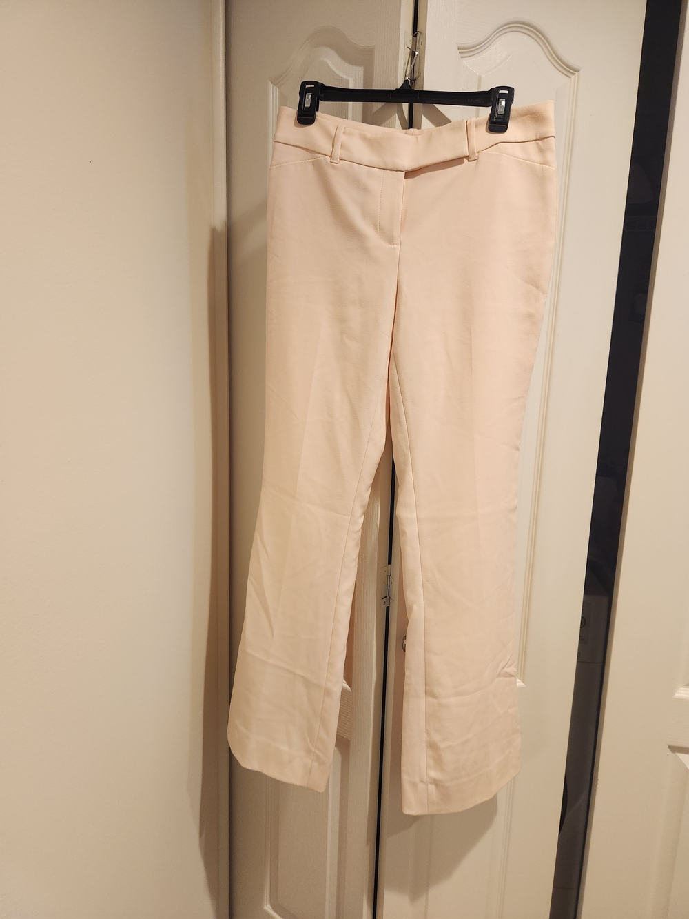 White House Black Market Cream Wide Leg Dress Pants